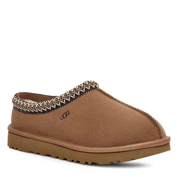 UGG Women's Tasman Suede Braid Accent Embroidered Clog Slippers