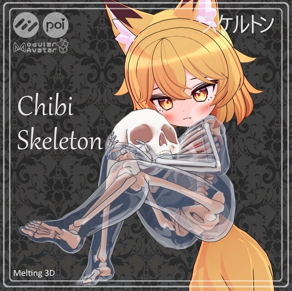 Chibi Skeleton and skull for 8 avatars