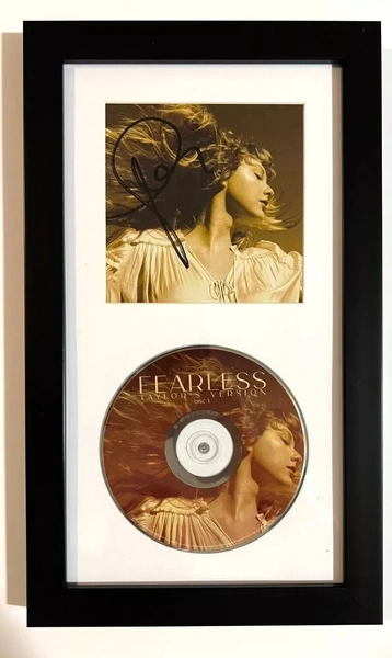 Taylor Swift Fearless Taylor's Edition REPRINT signed CD framed display RP