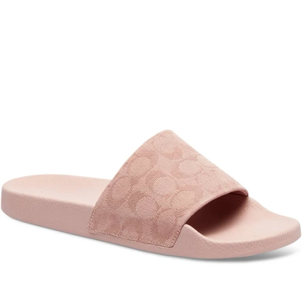 Coach Women's Udele Sport Slides in Signature Jacquard Canvas