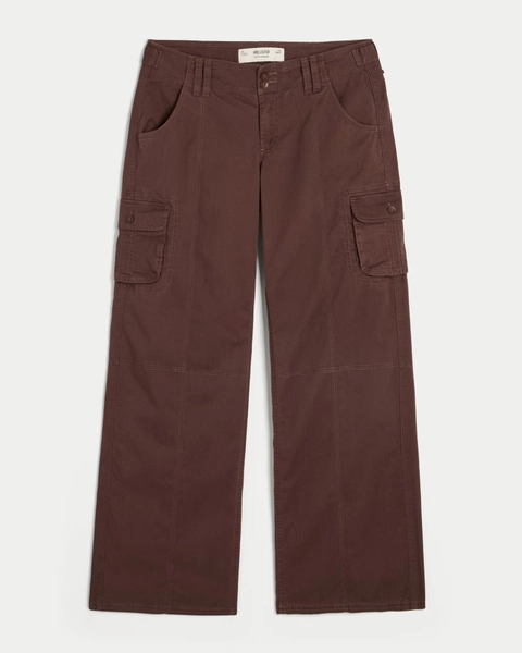 Adjustable Waist Low-Rise Baggy Cargo Pants