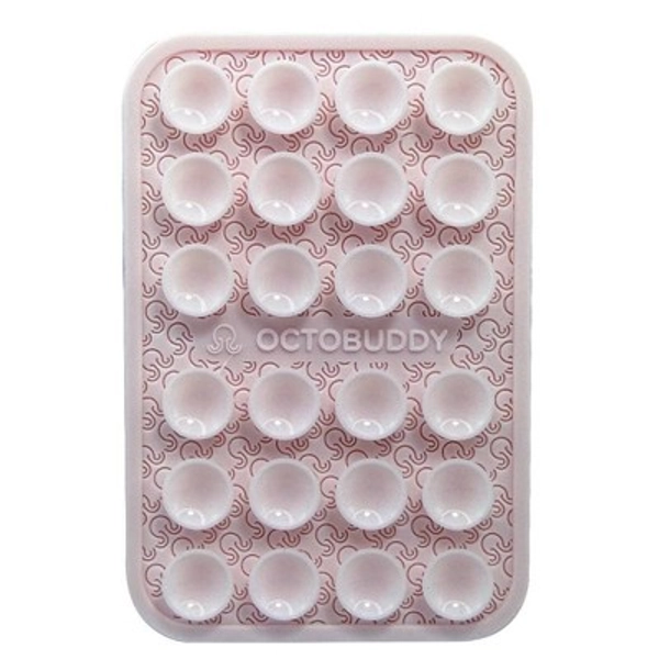 Octobuddy Silicone Suction Cup Phone Case Mount Textured - Chalk Pink