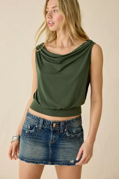 BDG Game Day Low-Rise Denim Micro Mini Skirt