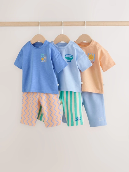 Blue Top & Legging Baby 6 Piece Set (0mths-2yrs)