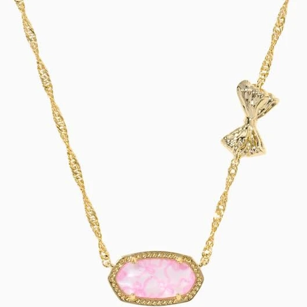 Kendra Scott x Loveshackfancy Luna Rosa Bow Elisa Necklace