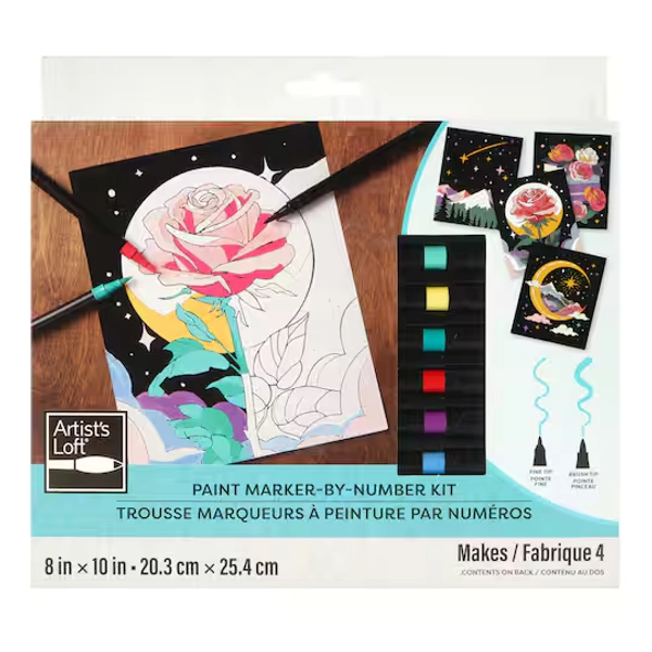 Starlight Floral Paint Marker-by-Number Kit by Artist's Loft®