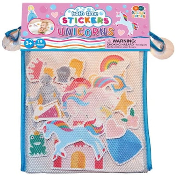 Buddy & Barney Bath Time Stickers, Unicorns, 18 Foam Pieces, Kids 3+ in Multicolored at Nordstrom