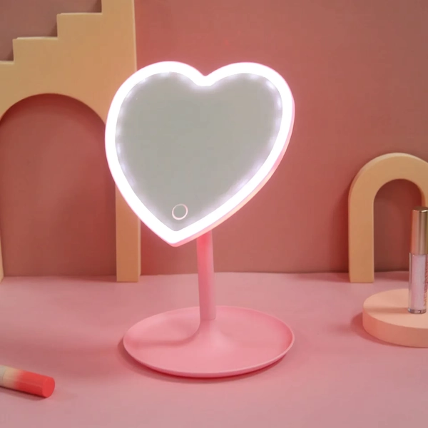 Heart Shape LED Mirror