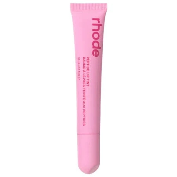 rhode Peptide Lip Tint Nourishing Glaze Jelly Bean - shimmery sheer baby pink 0.3oz/10ml