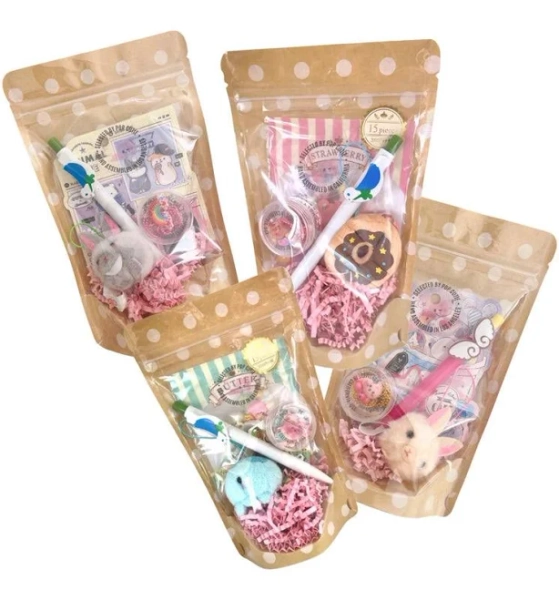Kawaii Stationary - Sticker - Necklace Surprise Gift Set