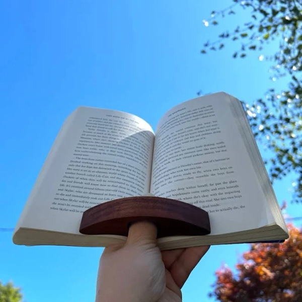 Book holder, unique gift for book lover bestie, sustainable book accessory, gift for book club, Stocking stuffers for her, hard to shop for