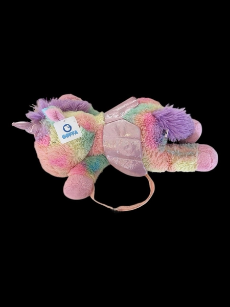 Unicorn Plush Backpack Purse, Large Plush 20" Rainbow NWT Goffa Kids Children’s