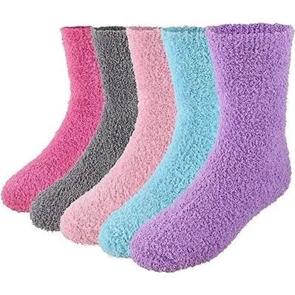 Market & Layne Cute Fuzzy Socks for Women Winter Cozy Sleep Socks