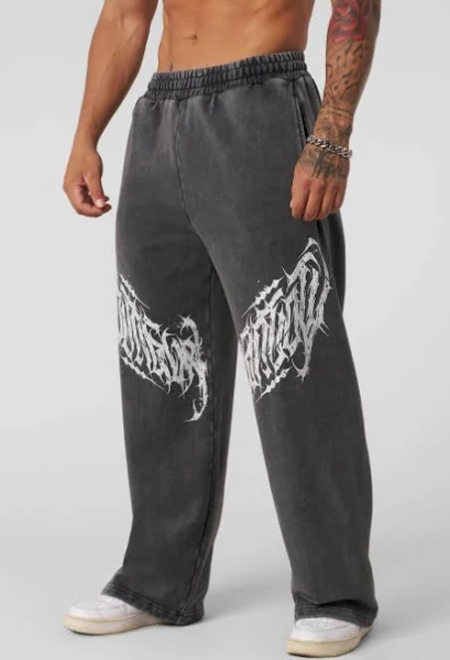 YoungLA Men's 2038 Blackout Script Sweats