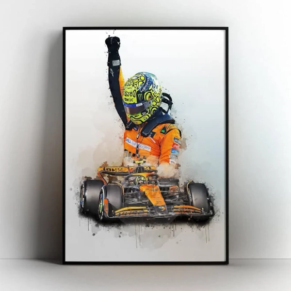 Lando Norris McLaren Car Print