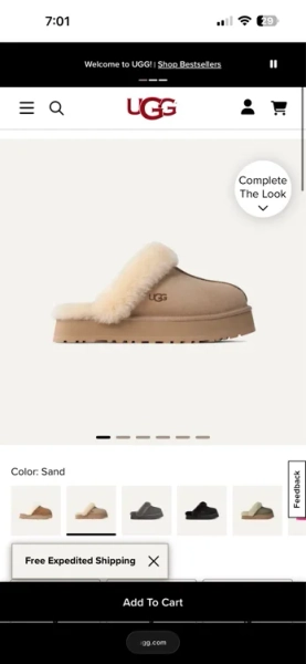 UGG® Women's Disquette Sheepskin Slippers in Moss Green/Muted Brass, Size 5
