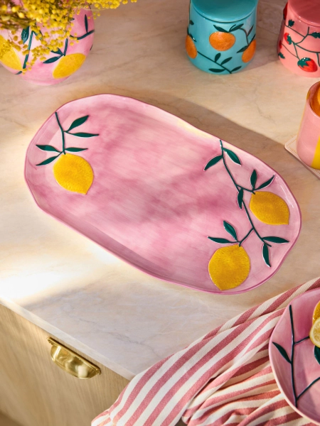 Pink Loreto Lemon Platter
