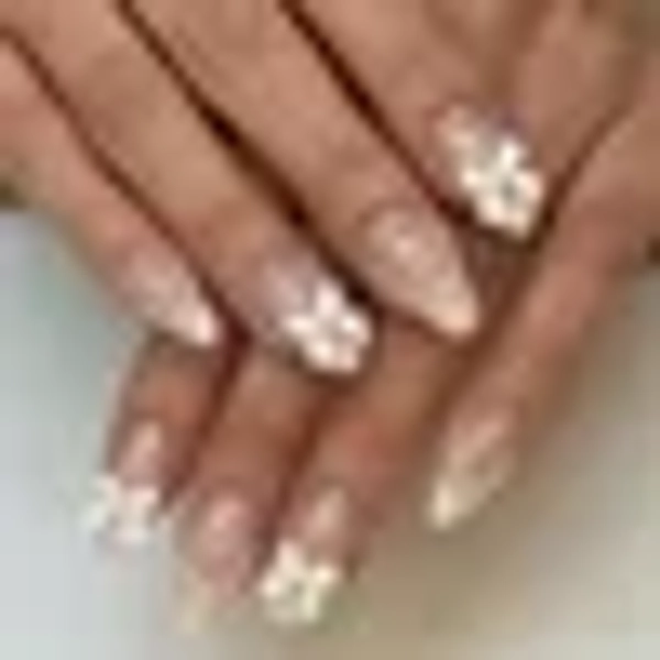 24 Pcs Pink Almond Press on Nails Medium Fake Nails with Glue Reusable False Nails with 3D Flower Butterfly Design Stiletto Nails Acrylic Nail Press ons Spring Nails for Women Nail Art Decorations