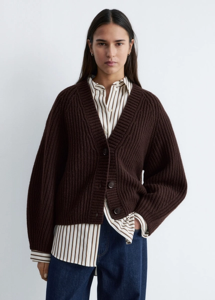 Chunky Rib-Knit Cardigan