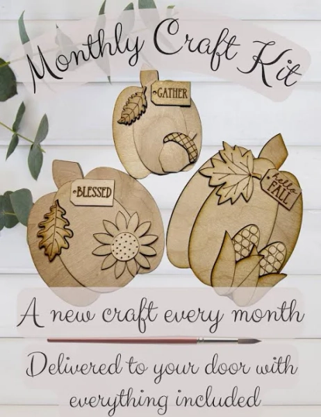 DIY Craft Kit | New Theme each Month | - Themed Projects With All Supplies Included