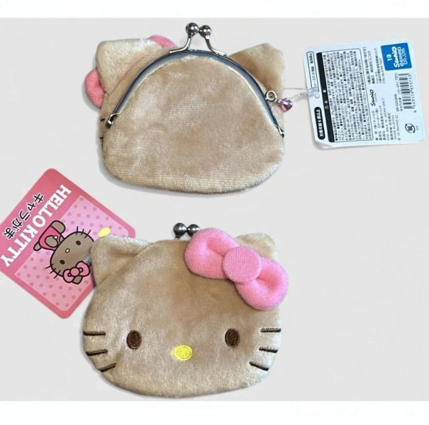 Japan Sanrio Official Sun Tan Hello Kitty Summer Face Plush Coin Purse Official Kawaii Japanese Merchandise Store | Next-Day UK Delivery