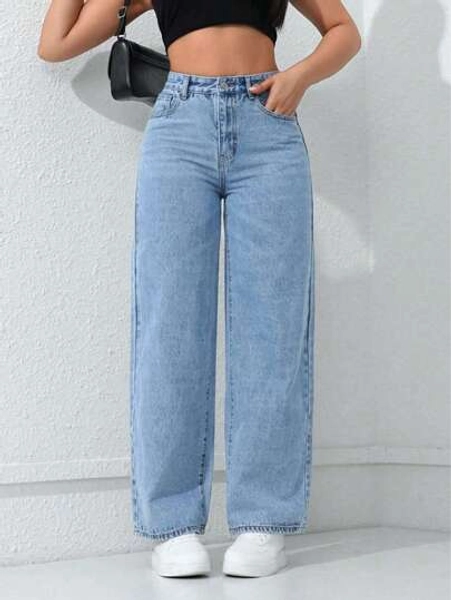 Teens' Casual Loose Straight-Leg Jeans