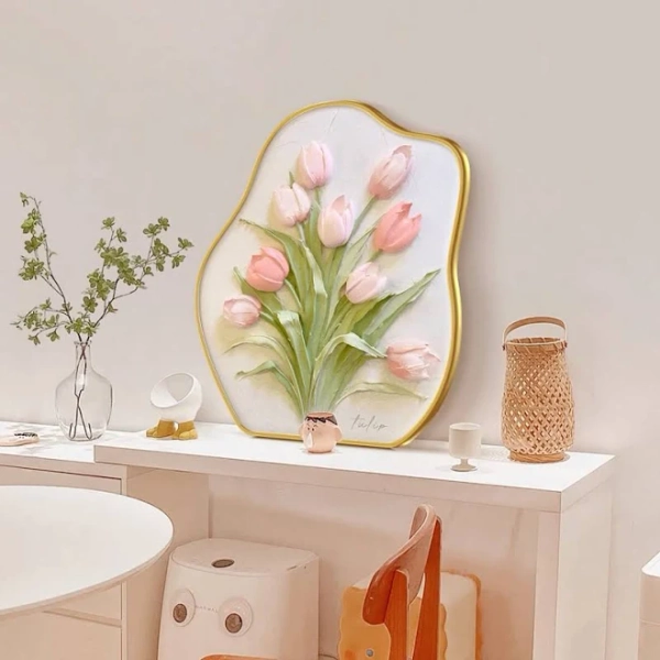 House of Hampton Textured Floral Art Panel
