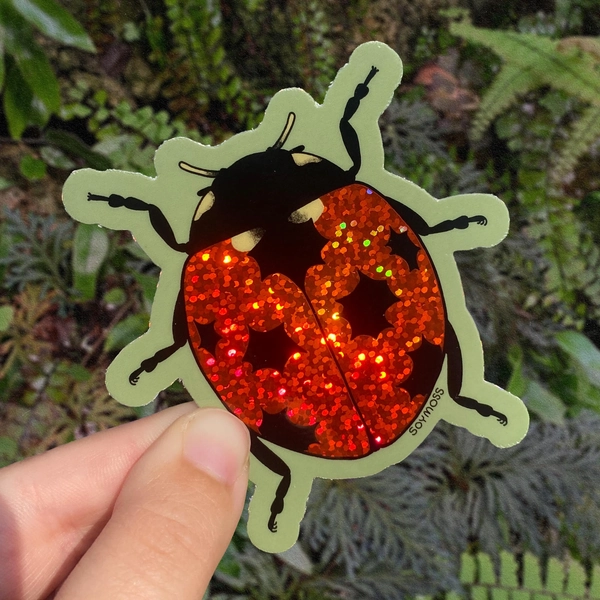 Lady Bug Glitter Sticker