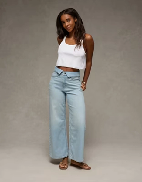 AE Curvy Super High-Waisted Baggy Wide-Leg Jean