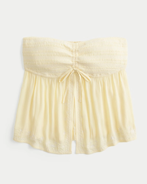 Easy Strapless Flyaway Babydoll Top