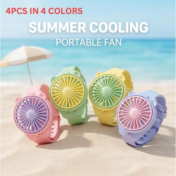 4 pack wearable wrist fans portable mini a cool summer gift - Temu