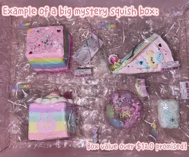 Deluxe Mystery Taba Squishy Box * Kawaii Silicone Squish Toys Surprise Pack