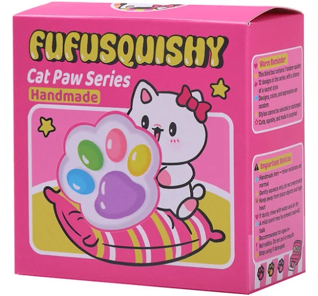 FUFUSQUISHY Cat Paw Squishy Blind Box 1pc