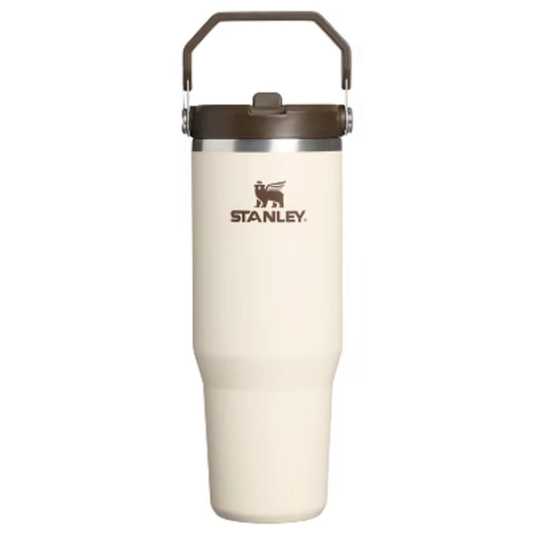 Stanley 30 oz Stainless Steel Ice Flow Flip Straw Tumbler Cream Western