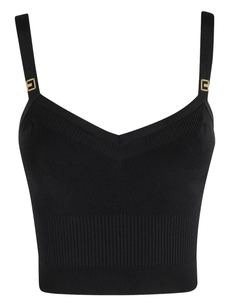Elisabetta Franchi haut côtelé à col v | 44