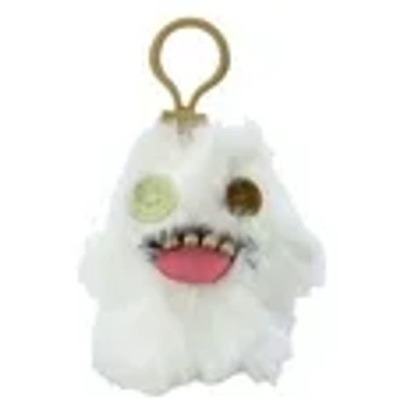 Fuggler Plush Clip-On Keyring Oogah Boogah - Funny Ugly Monster Plush Doll White