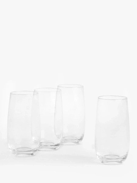 John Lewis Studio Glass Highball, Set of 4, 470ml, Clear
