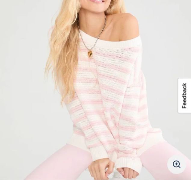 WomenTopsSweatersStriped Slouchy Crew SweaterStriped Slouchy Crew Sweater
