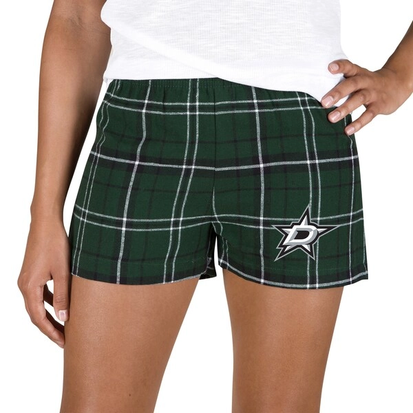 Women's Dallas Stars Concepts Sport Kelly Green/Black Ultimate Flannel Shorts