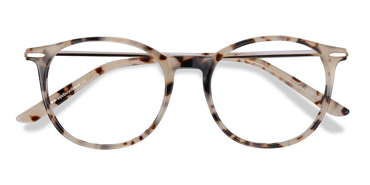Quill Round Ivory Tortoise Glasses for Women | Eyebuydirect