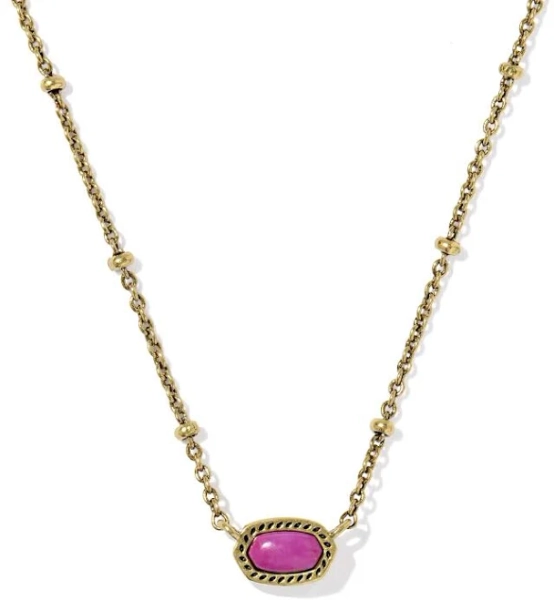 Kendra Scott Mini Elisa Gold Satellite Short Pendant Necklace