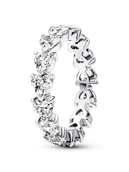 Band of Clear Hearts Ring