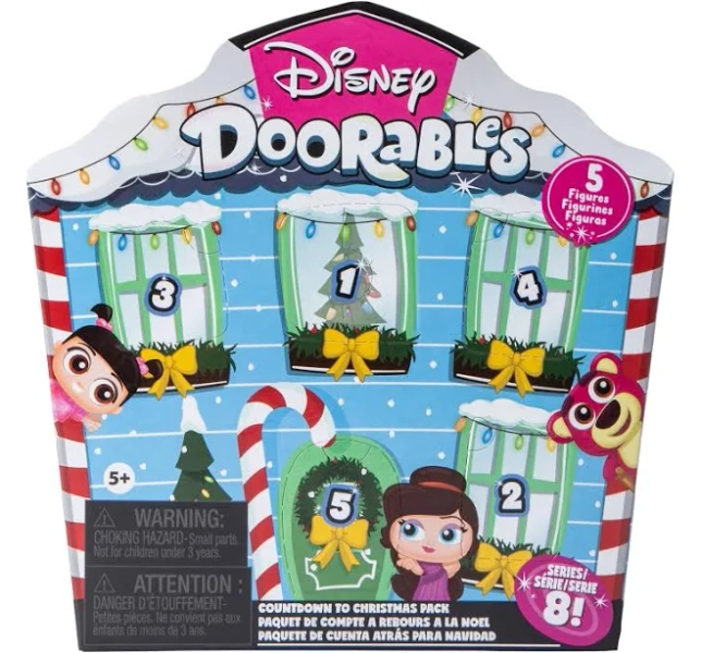 Disney Doorables Series 8 Countdown to Christmas Mystery Figure 5-Pack