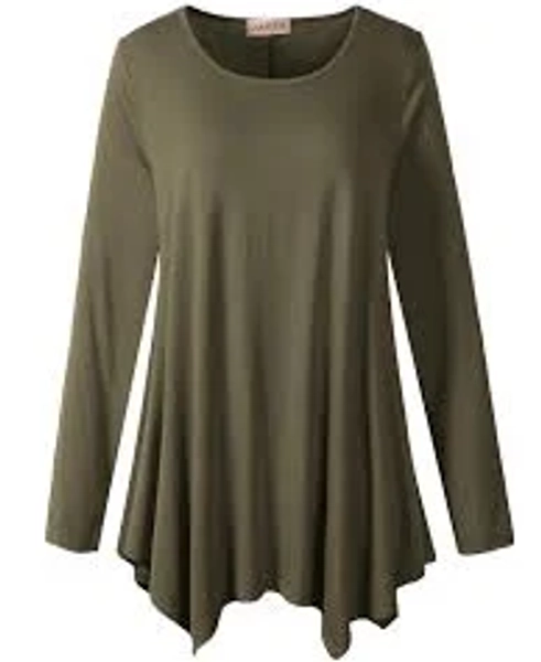 LARACE Womens Long Sleeve Flattering Comfy Tunic Loose Fit Flowy Top