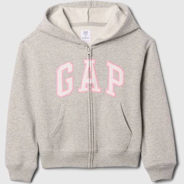 Gap Factory Girls' Kids Relaxed Gap Logo Zip Hoodie