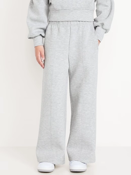 High-Waisted Bounce Fleece Wide-Leg Sweatpants for Girls