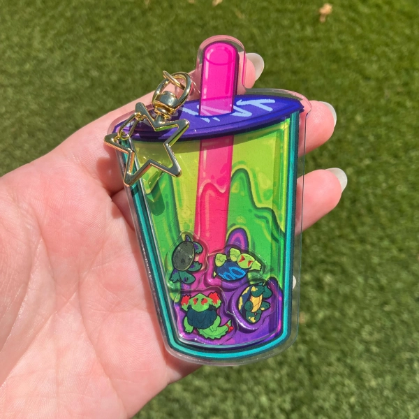 Rise Turtle Tot Boba Shaker Keychain