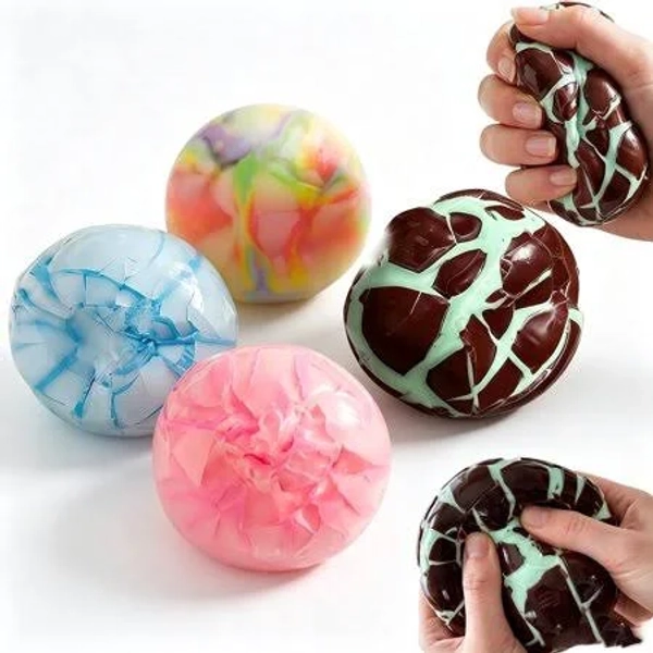 2026 New Summerween Rainbow Crispy Stress Ball, Squishy Balls Gradient Bun Squeeze Soft Slow Rising for Fun Sensory Fidget Relaxation and Daily Fun