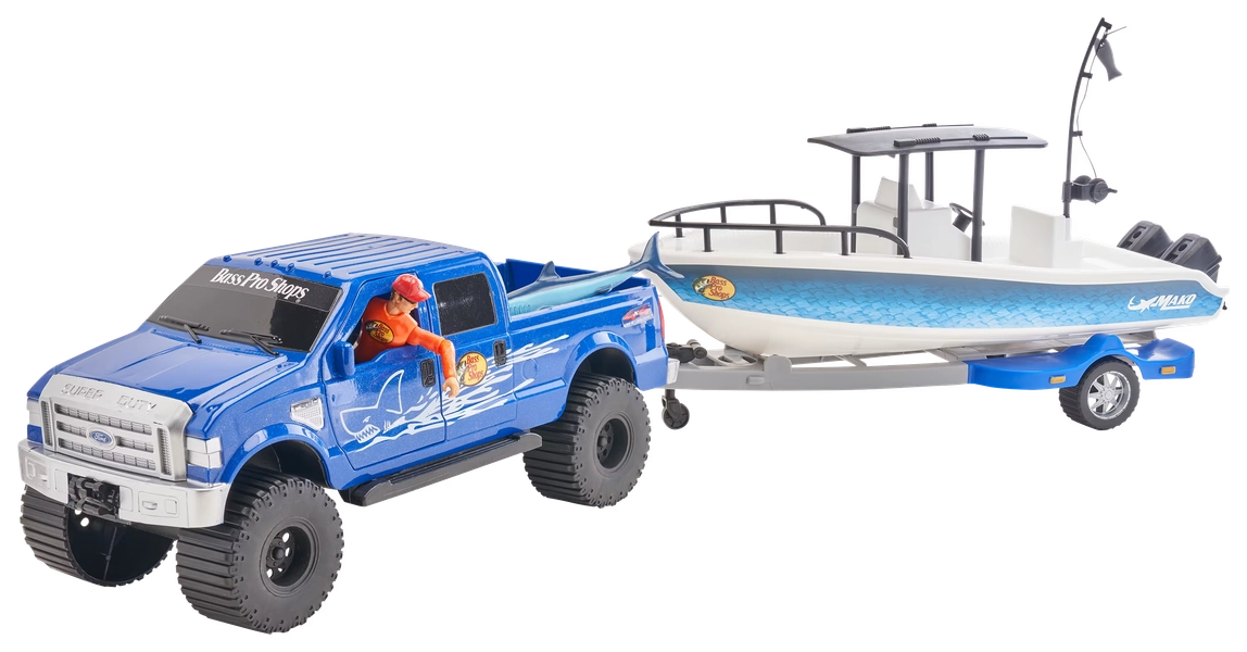 Bass Pro Shops Saltwater Fishing Truck and Boat Adventure Playset for Kids