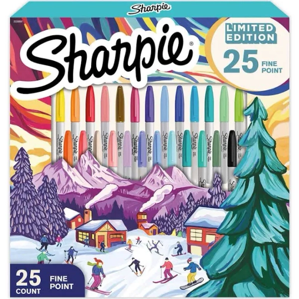 Sharpie Permanent Markers Limited Edition Holiday Colour Assortment 25-Pack